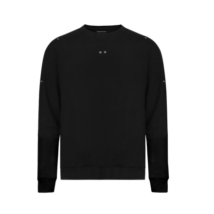 MAFIOSO LONG SLEEVE WAFFLE-KNIT SWEATER