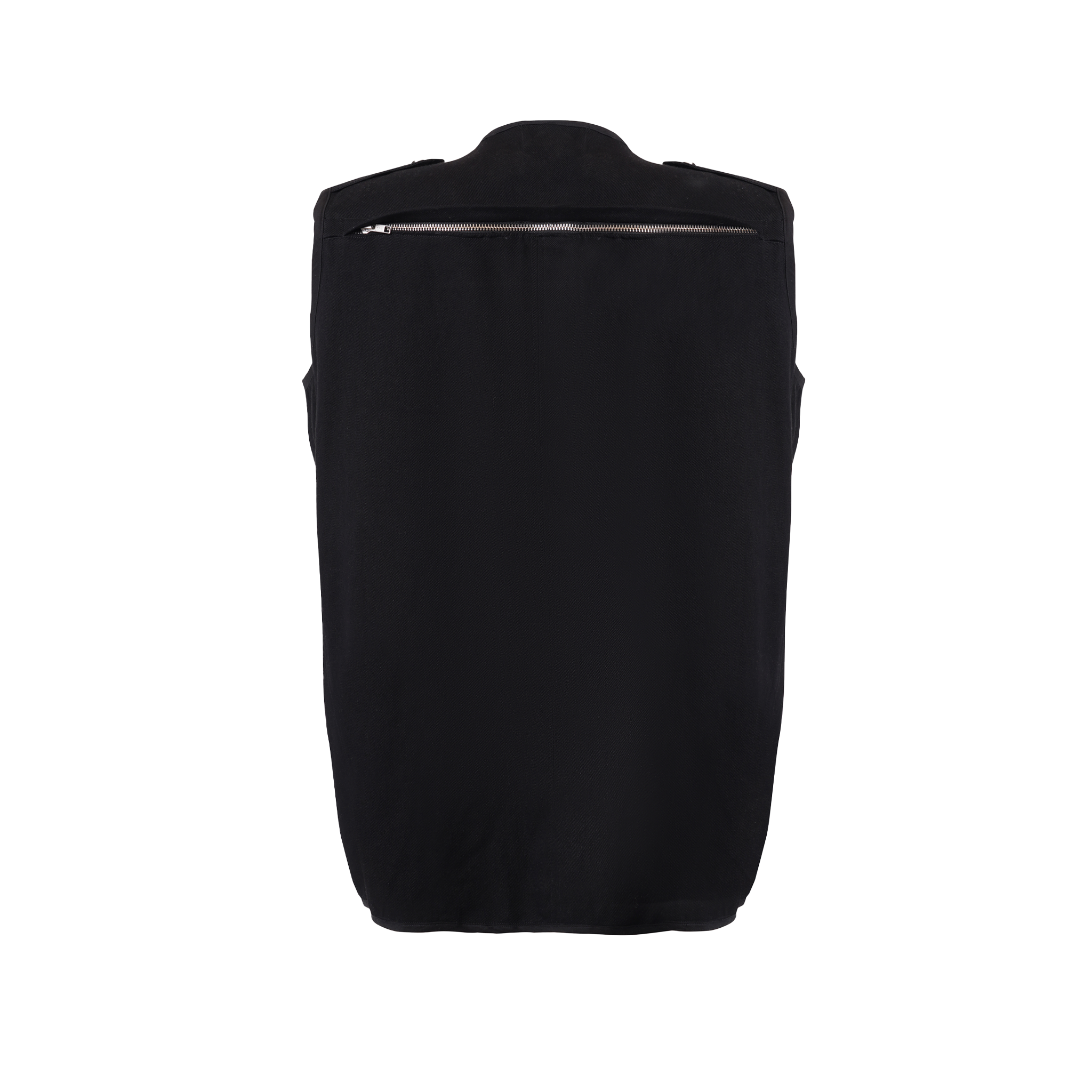 Black Utlity Vest Back
