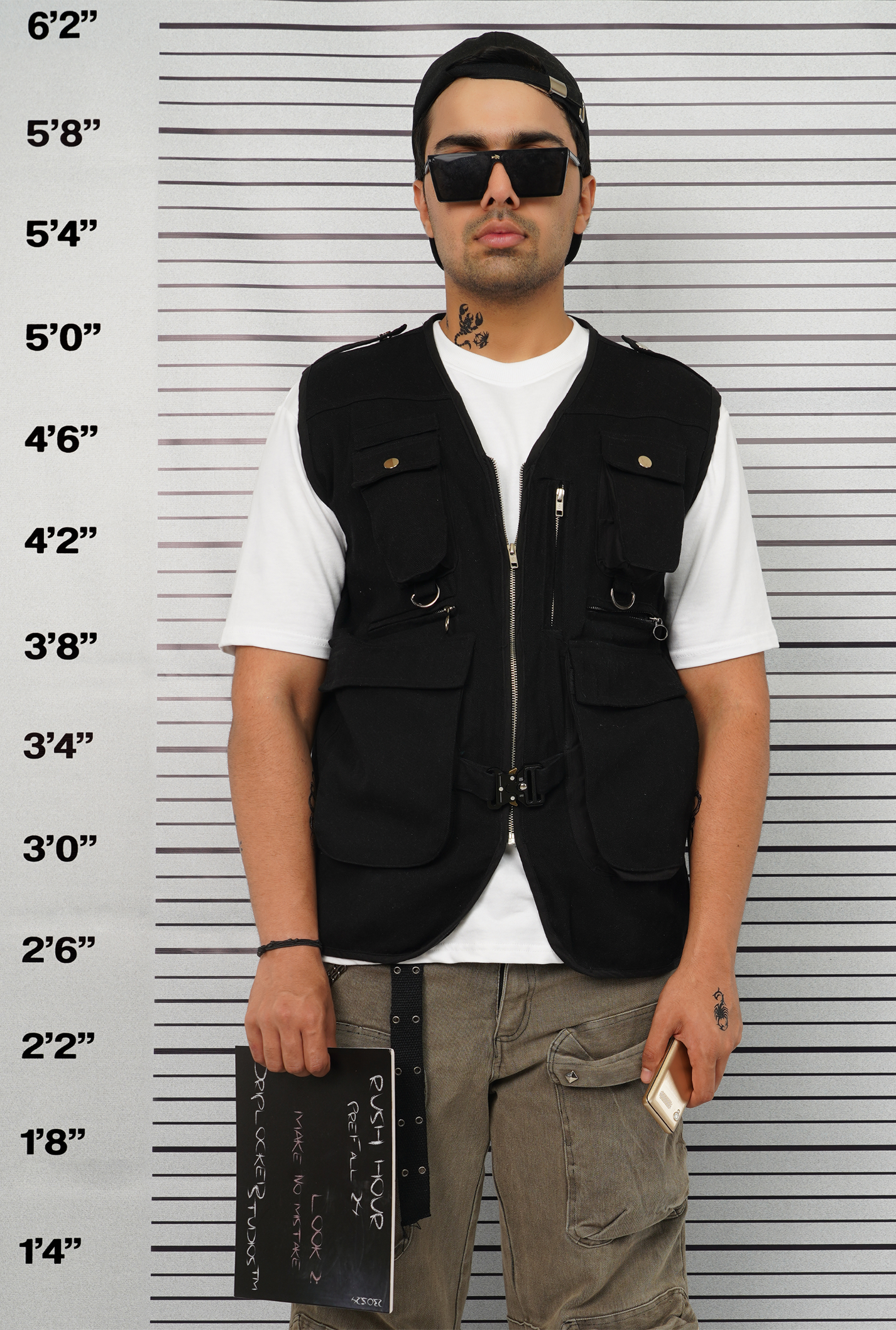 Model wearing Utility Vest
