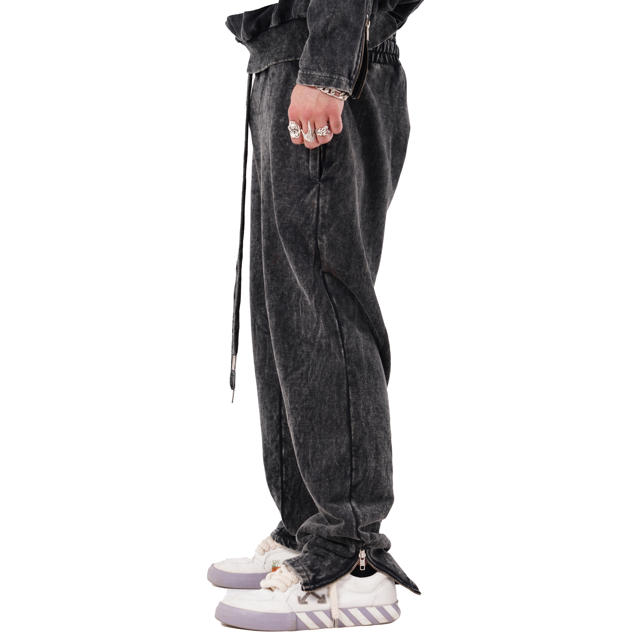 BULLY SAG PANTS CHARCOAL FADED